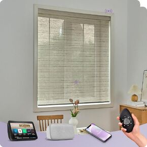 Graywind Custom Natural Roller Shades Light Filtering Shades Natural Woven Fabric Window Blinds for Home Office(Natural Series Fabric Samples)