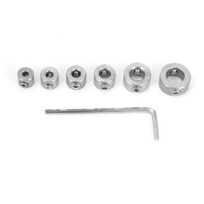 ViaGasaFamido Drill Depth Stop Collar 6pcs 3-10mm Stainless Steel Drill Depth Stop Bit Collar Set Drilling Limit Ring Power Drill bit Extensions