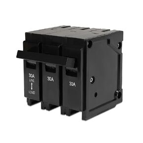 Q330 3-Pole 30-Amp Circuit Breaker, 30 AMP Breaker Fit for Siemens PL and ES Series Load Centers, 120/240V, Plug-in