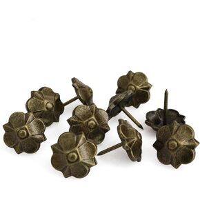 10PCS Clover-Shape Decorative Nails Furniture Thumb Push Pins Antique Upholstery Tacks for Sofa Cork Board Message Board Photo Walls in Saudi Arabia