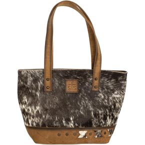 STS Ranchwear Womens Roswell Small Tan Cowhide Shoulder Tote Bag