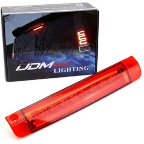 iJDMTOY Smoked Dark Lens 9-LED 3rd Brake Light Assy Compatible With Toyota Crolla Sequoia Highlander RAV4 etc., Rear Center Roof High Mount LED Third Brake