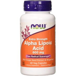 NOW FOODS Alpha Lipoic Acid 600mg Vcaps, 60 CT
