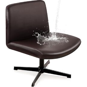 Armless Criss Cross Office Desk Chair Cover Slipcover, Waterproof Stretch Jacquard Vanity Swivel Chair Cover Mid Back Wide Seat Office Computer Gaming Accent Chair Cover