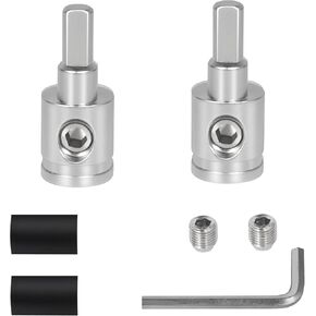 4-Pack Amp Input Reducer from 0 Gauge to 4 Gauge with Hex Screw Clamp, Includes Extra Screws, Heat Shrink Tubes & Hex Tool for Car Audio Systems 4PCS Yellow