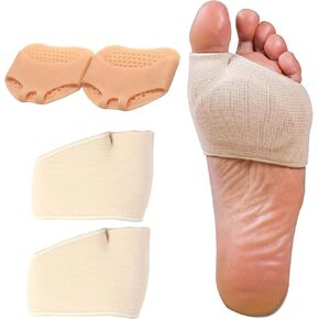 Metatarsal Pads for Men and Women, Metatarsal Sleeves Inserts with Gel Pads, Metatarsalgia Insoles Shoe Pads Inserts Ball of Foot Cushions for Feet Pain Relief Foot Care (M)