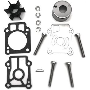 4 5 6 HP Water Pump Impeller Repair Kit for Mercury Quicksilver 16159A03 8M0155395 4HP 5HP 6HP Outboard 2/4-Stroke Nissan Tohatsu 369873220 369873221 369873221M 369873222 Evinrude 5040224 2002-2018