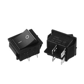 Fielect 2Pcs KCD4 ON/Off Boat Rocker Switch 4Pin 250V/16A 125V/20A Car Boat Black Rocker Switch Toggle
