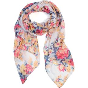 Lightweight Fashion Scarves Rose Floral Prints Head Wraps