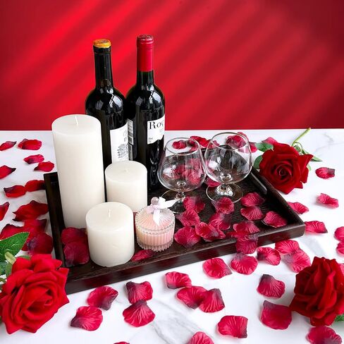 Winlyn 3000 Pcs Red Silk Rose Petals Set - Scented Ready-to-use Separated Realistic Artificial Rose Flower Petals for Romantic Night for Her for Him for Weddings Anniversaries Valentine's Day Decor in Saudi Arabia