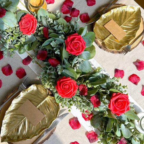 Winlyn 3000 Pcs Red Silk Rose Petals Set - Scented Ready-to-use Separated Realistic Artificial Rose Flower Petals for Romantic Night for Her for Him for Weddings Anniversaries Valentine's Day Decor in Saudi Arabia