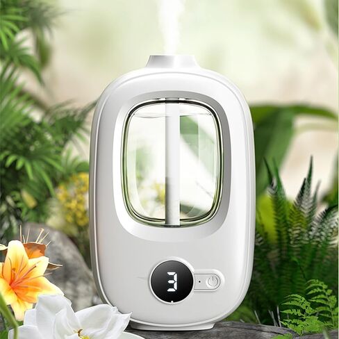 Essential Oil Diffuser, Aromatherapy Fragrant Oil Diffuser Vaporizer for Home Hotel Office Small & Large Room with LED Display, Automatic 4 Gear Adjustable, Rechargeable in Saudi Arabia