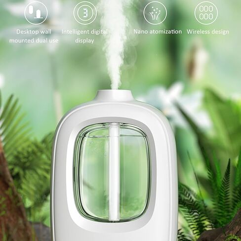 Essential Oil Diffuser, Aromatherapy Fragrant Oil Diffuser Vaporizer for Home Hotel Office Small & Large Room with LED Display, Automatic 4 Gear Adjustable, Rechargeable in Saudi Arabia