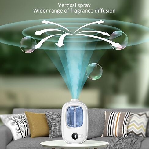 Essential Oil Diffuser, Aromatherapy Fragrant Oil Diffuser Vaporizer for Home Hotel Office Small & Large Room with LED Display, Automatic 4 Gear Adjustable, Rechargeable in Saudi Arabia