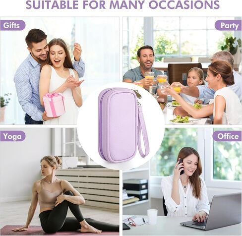 Tampon Holder for Purse, Portable Tampon Bag with Handle,Travel Pads Tampons Pouch, Pu Leather Small Tampon Organizer Case for Feminine Products, Waterproof Period Bags for Women Girls in Kuwait