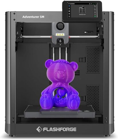 طابعة FLASHFORGE Adventurer 5M ثلاثية الأبعاد مع سرعة فائقة 600 مم/ثانية، تسارع 20000 مم/ثانية مربعة، تسوية تلقائية بالكامل، طارد مباشر 280 درجة مئوية مع فوهة 3S قابلة للفصل، هيكل XY الأساسي، حجم طباعة 220 × 220 × 220 مم in Saudi Arabia