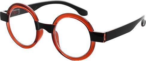 نظارات قراءة دائرية من Eyekepper للنساء نظارات ريترو ريدر - أحمر +1.25 in Kuwait