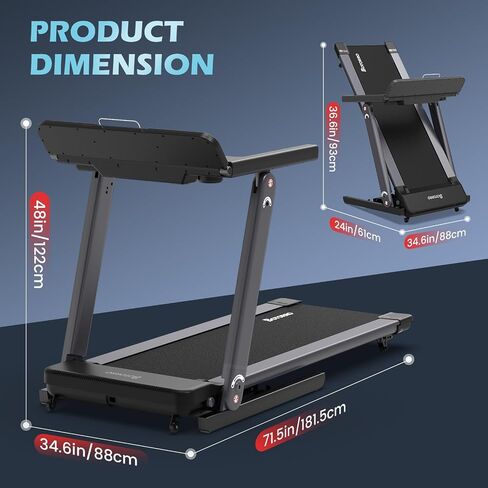 Foldable Treadmill for Home Use, Wide Shock Absorption Deck for Walking or Running, 300 lbs Weight Capacity, Preset Programs, Bluetooth Enable, LED Display |R5 PRO 12% R7 R9 18% Auto Incline in Saudi Arabia