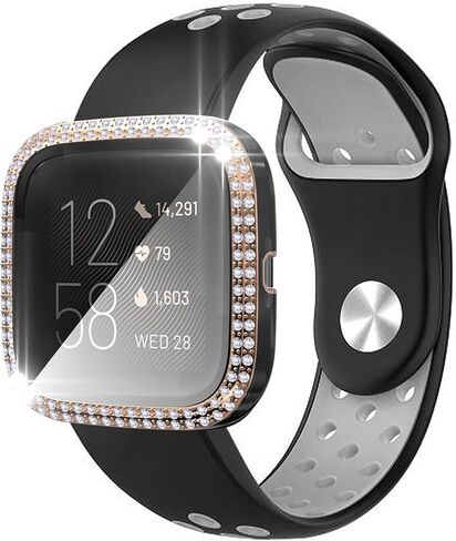 RICHONE [5 عبوات] متوافق مع جراب Fitbit Versa 2 بإطار من الكريستال الماسي وغطاء حماية كامل عالي الدقة مقاوم للخدش لملحقات الساعة الذكية Versa 2 (5 ألوان) in Kuwait