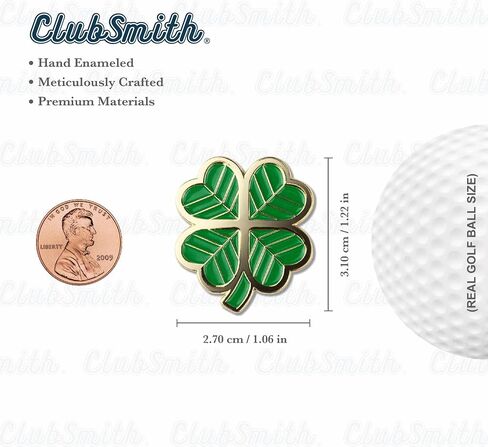 ClubSmith® Premium Golf Ball Marker Hat Clip Set, Lucky Clover & Shamrock, Funny Magnetic Golf Ball Marker, Putting Marker Coin Cool Golf Accessories, Golf Gifts for Men & Women in Kuwait