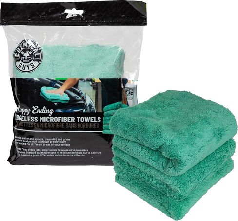 Chemical Guys Happy Ending Ultra Plush Edgeless Microfiber Towel, Red (16" x 16") in Saudi Arabia