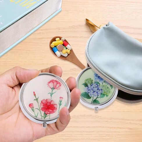 3 عبوات من علب حبوب الدواء من Maigendoo، منظم دوائي دائري، حافظة حبوب منع الحمل اليومية، حاوية تخزين الأدوية المدمجة، حافظات حامل السفر المحمولة للحبوب/زيت السمك/الفيتامينات/المكملات الغذائية، 3 أنماط in Kuwait