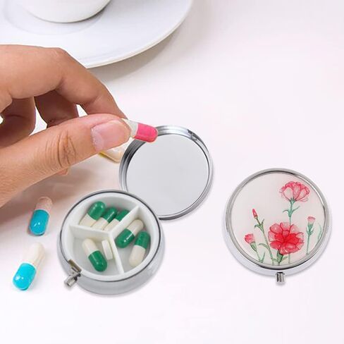 3 عبوات من علب حبوب الدواء من Maigendoo، منظم دوائي دائري، حافظة حبوب منع الحمل اليومية، حاوية تخزين الأدوية المدمجة، حافظات حامل السفر المحمولة للحبوب/زيت السمك/الفيتامينات/المكملات الغذائية، 3 أنماط in Kuwait