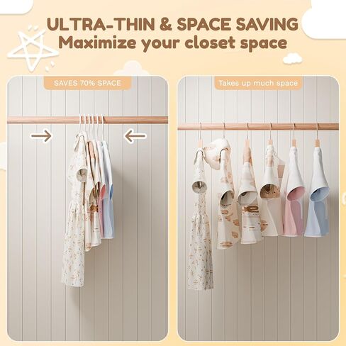 Kids Plastic Hangers, Baby Clothes Hangers for Closet 50 Packs Non-Slip Toddler Hangers for Infant Child Clothing, Small Children Hangers for Pants Coats Skirts (White) in Saudi Arabia
