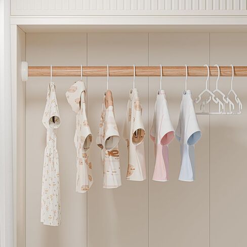 Kids Plastic Hangers, Baby Clothes Hangers for Closet 50 Packs Non-Slip Toddler Hangers for Infant Child Clothing, Small Children Hangers for Pants Coats Skirts (White) in Saudi Arabia