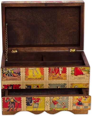 صندوق مجوهرات Decoupage مصنوع يدويًا من Novica يوم الموتى in Saudi Arabia