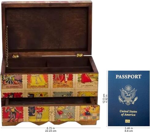 صندوق مجوهرات Decoupage مصنوع يدويًا من Novica يوم الموتى in Saudi Arabia