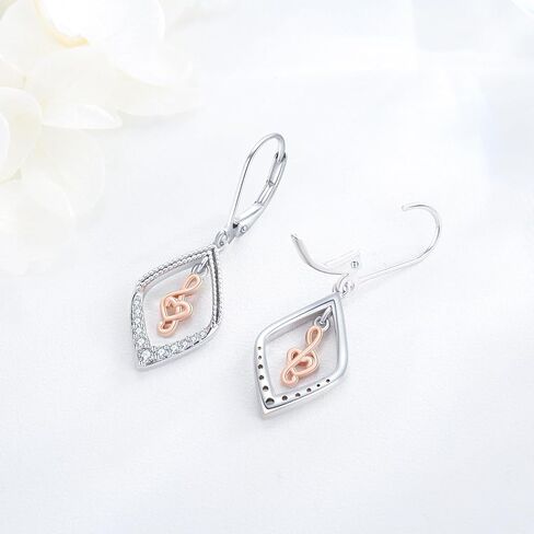 Book and Music Earrings Sterling Silver Jewelry Music Lovers Gifts Librarian Gifts for Women Men Music Lovers Readers in Saudi Arabia