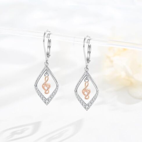 Book and Music Earrings Sterling Silver Jewelry Music Lovers Gifts Librarian Gifts for Women Men Music Lovers Readers in Saudi Arabia