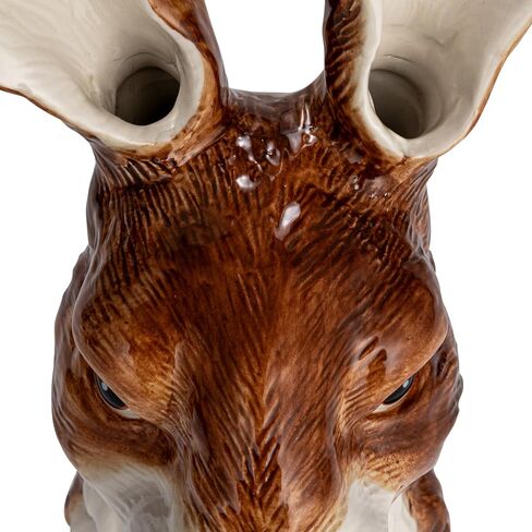 Creative Co-Op Hand-Painted Decorative Stoneware Rabbit Vase, Brown and White in Saudi Arabia