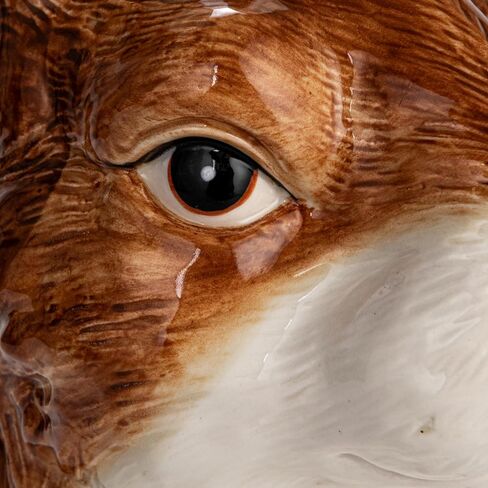 Creative Co-Op Hand-Painted Decorative Stoneware Rabbit Vase, Brown and White in Saudi Arabia