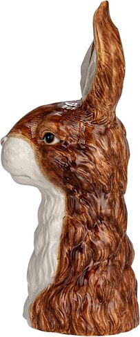 Creative Co-Op Hand-Painted Decorative Stoneware Rabbit Vase, Brown and White in Saudi Arabia