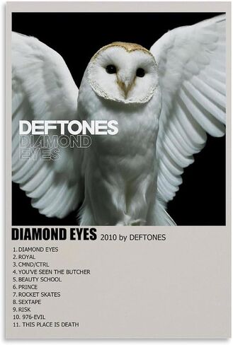 NuBagg Deftones Diamond Eyes Album Cover ملصق قماش فن الرسم ديكور ملصقات الحائط غرفة النوم صالة الألعاب الرياضية ديكور هدية 12 × 18 بوصة (30 × 45 سم)، نمط غير إطار in Saudi Arabia
