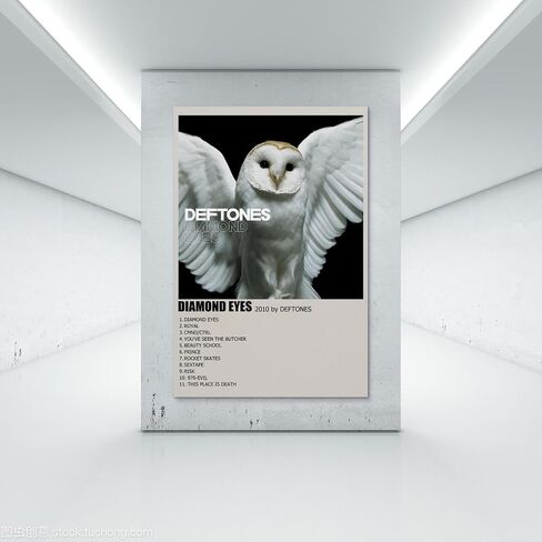 NuBagg Deftones Diamond Eyes Album Cover ملصق قماش فن الرسم ديكور ملصقات الحائط غرفة النوم صالة الألعاب الرياضية ديكور هدية 12 × 18 بوصة (30 × 45 سم)، نمط غير إطار in Saudi Arabia