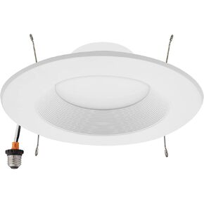 Maxxima 5 in. & 6 in. 5 CCT Retrofit Recessed LED Downlight - 1300 Lumens, E-26 Quick Connect, Dimmable, Color Selectable 2700K-5000K (2700K/3000K/3500K/4000K/5000K), for Living Rooms and Kitchens