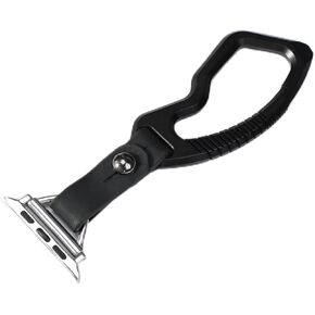 Titanium Leather for Apple Watch1-9 SE Ultra49mm Fob Strap with Clip Keychain for car Backpack Pet Dog Sport Band