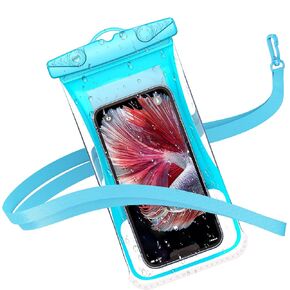 MATEPROX Upgrade Waterproof Cell Phone Case Pouch Holder Dry Bag with Lanyard Strap, Universal Water Proof Floating Cases for Travel Beach, Suitable for Smartphones up to 6.9 inches - Pink