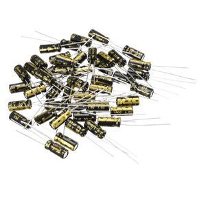 uxcell Aluminum Radial Electrolytic Capacitor with 33uF 50V 105 Celsius Life 2000H 5 x 11 mm Black 50pcs