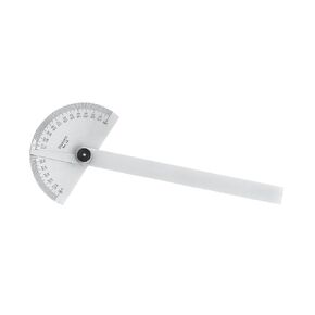 Starrett Steel Protractor with Double Graduations - Ideal for Setting Bevels, Transfer Angles, Small Squaring - 6" Blade Length, 0-180