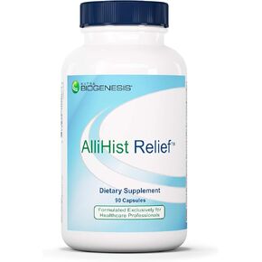 Nutra BioGenesis - AlliHist Relief - نبات القراص العضوي والكيرسيتين والحمى لدعم الأنف والجيوب الأنفية والرئة - 90 كبسولة in Kuwait