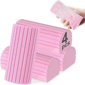 4pcs Damp Dusting Sponge Duster, Household Clean Sponges Duster for Cleaning Baseboards Blinds, Vents, Window Trunk, Scrub Magic Sponge Eraser Reusable Wet Sponges Cleaning Supplies Tool