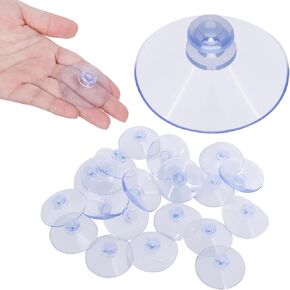 20-Pack 45mm Suction Cups - Hookless Anti-Collision Pads for Glass Tabletops and Home Decor