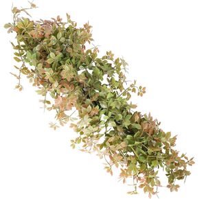 COARBOR 2 PCS Artificial Plant Vines Faux Plants Greenery Garland for Wedding Party Garden Home Kitchen Office Wall Decor Indoor Outdoor Decor, Green Pink