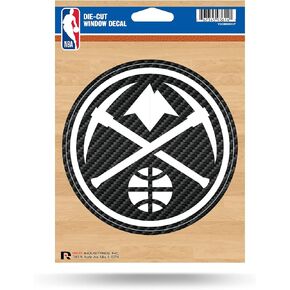 Rico Industries NBA Denver Nuggets Carbon Fiber Design Die Cut Vinyl Decal