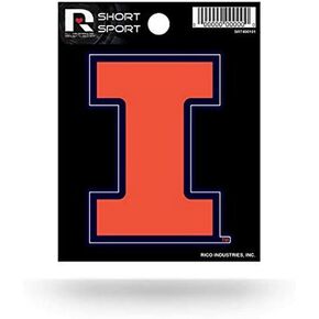 Rico Industries NCAA Illinois Illini Die Cut Team Logo Short Sport Sticker