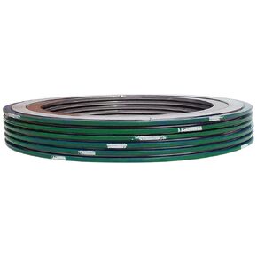 Sterling Seal 9000IR3316PTFE300X6 316L Stainless Steel Spiral Wound Gasket with 316SS Inner Ring and PTFE Filler for 3" Pipe, Pressure Class 300#, Green Band with White Stripe (Pack of 6)